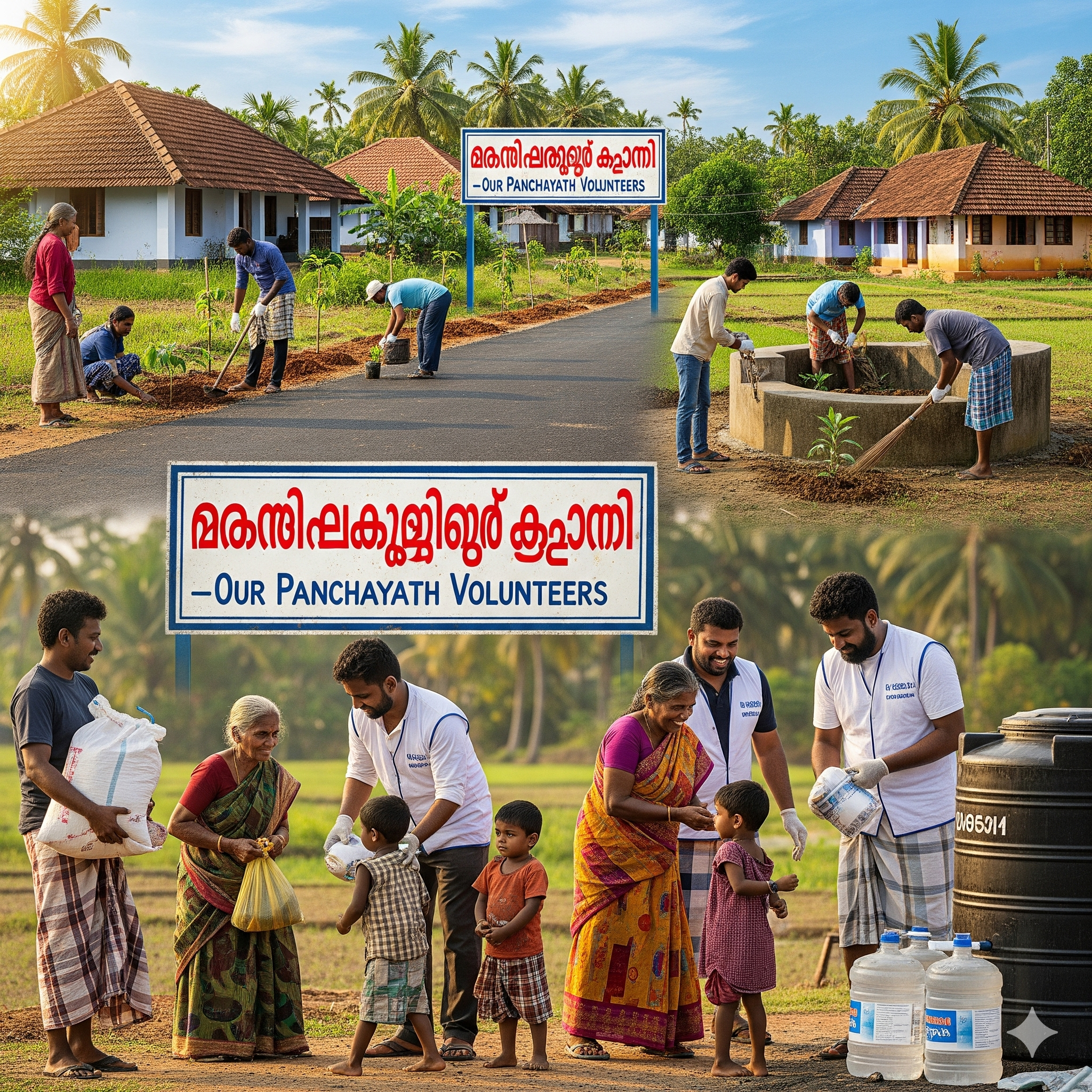 Panchayath Volunteers helping community